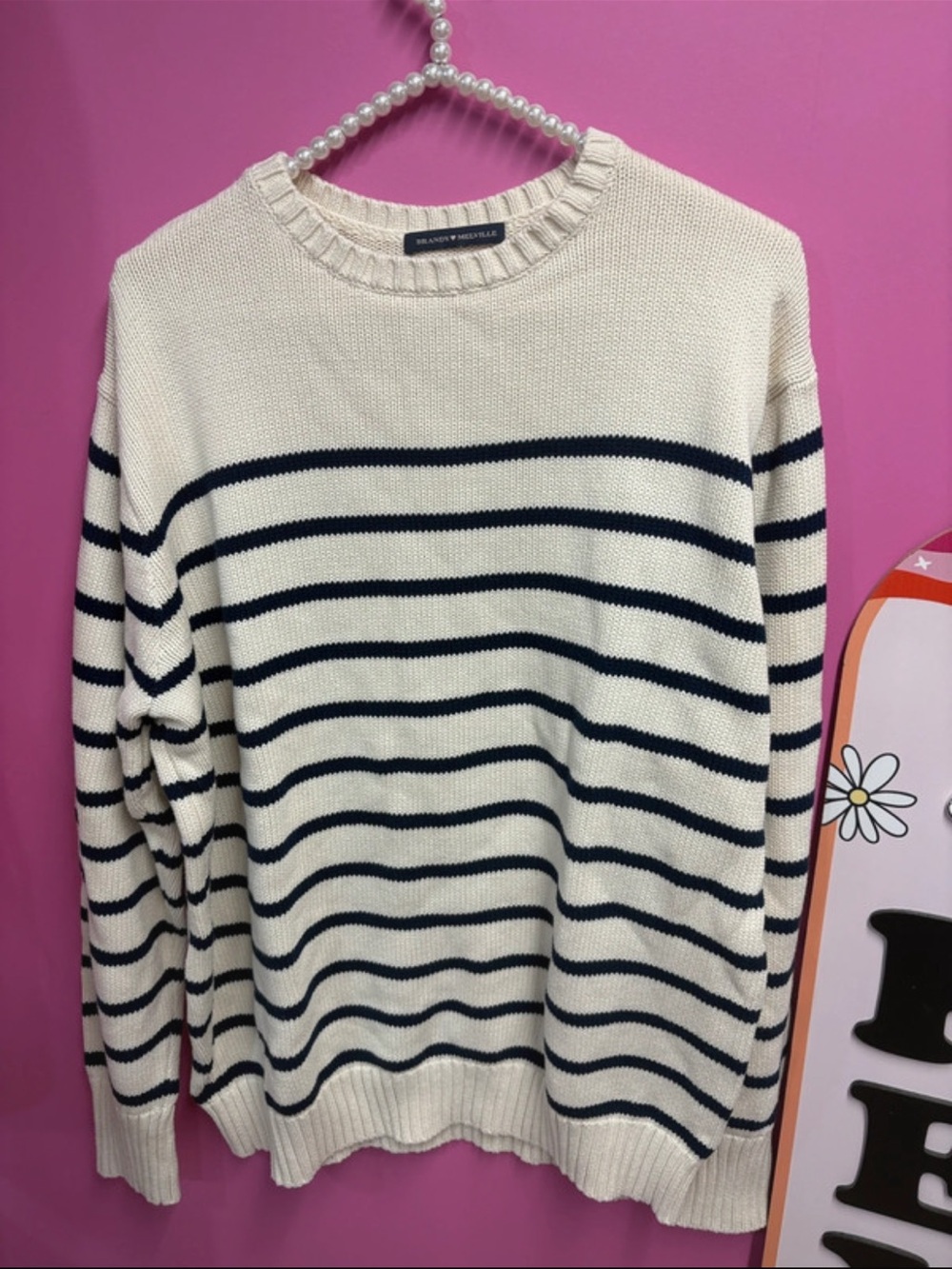 Brandy Melville Brianna cotton stripe sweater s/m